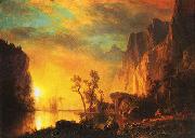 Albert Bierstadt Sunset in the  Rockies china oil painting reproduction